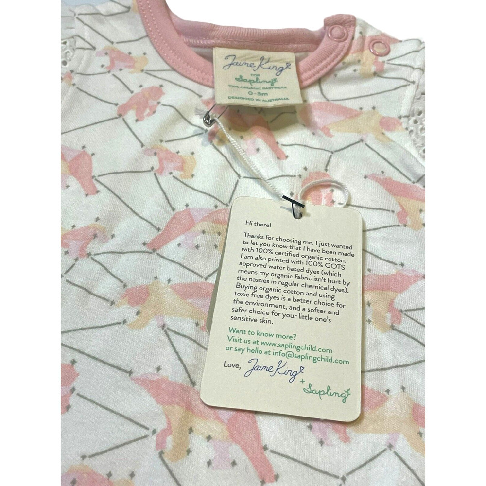 Jaime King For Sapling Girls Galaxy Bear Pink Lace Bodysuit Size 0-3M NWT - Picture 10 of 10